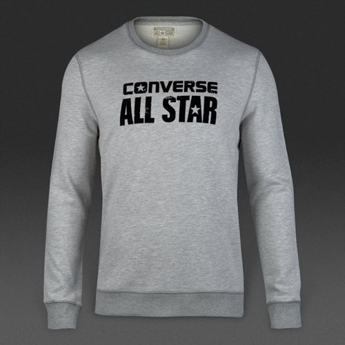 Converse Heritage Graphic Sweater Vintage Grey Heather for Men